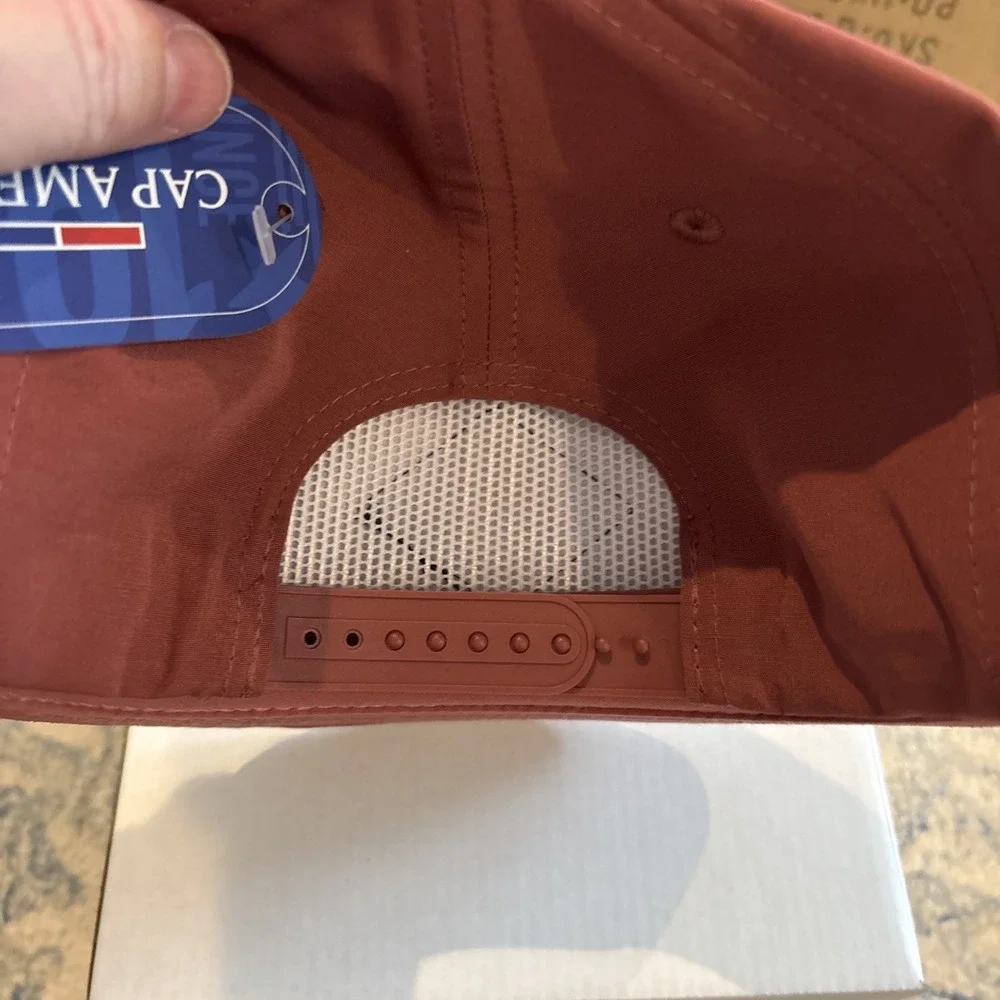 Cap America Hat, Clay Color, Moisture Wicking, Three Rivers Outfitter Logo